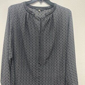Rose and Olive long sleeve sheer blouse
